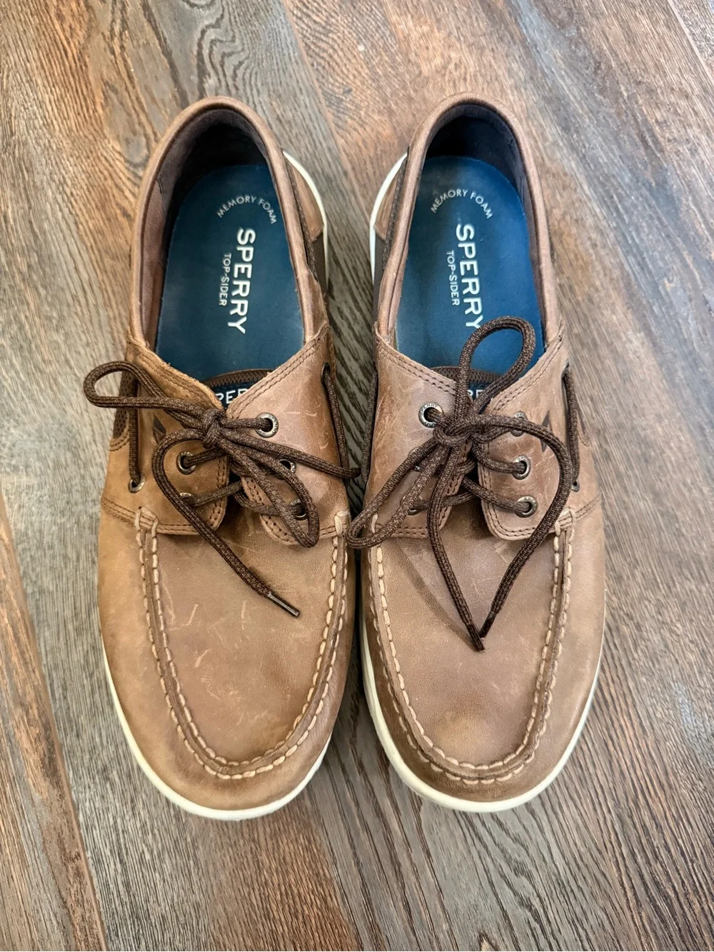Sperry Men’s Tan/Brown Leather Classic Boat Shoes